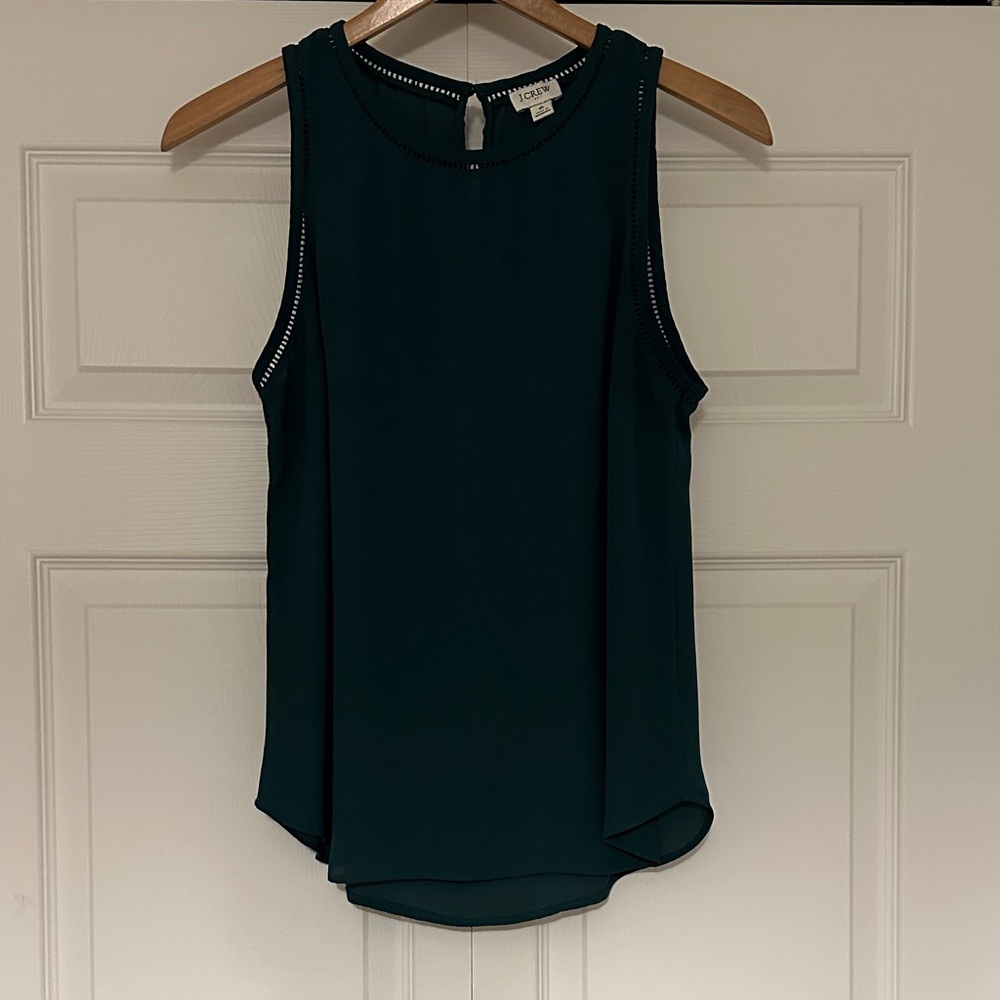 Size 6 Ann Taylor Sleeveless Deep Green Tank Top
